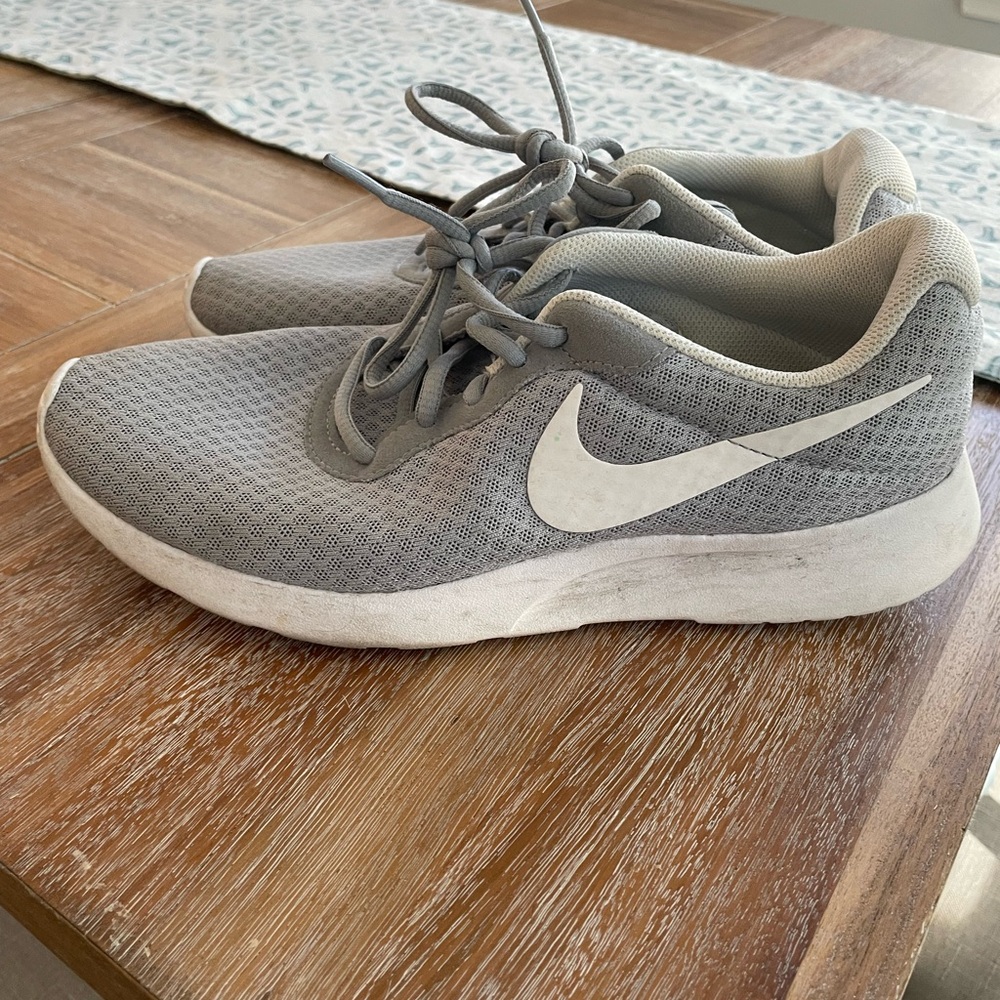 Nike Gray and White Sneakers